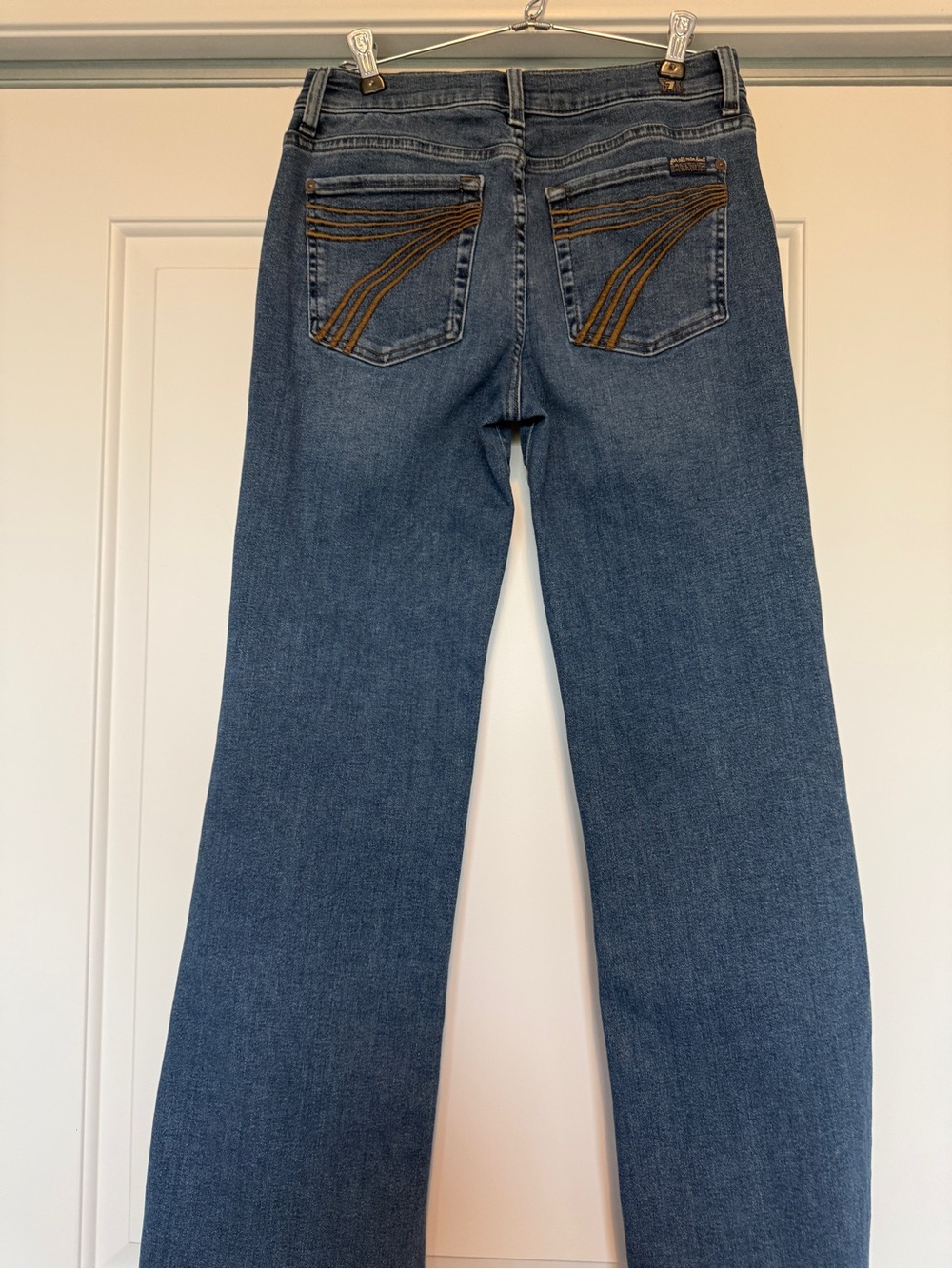 7 For All Mankind  Women's Blue Denim Jeans - Tailorless Dojo - EUC